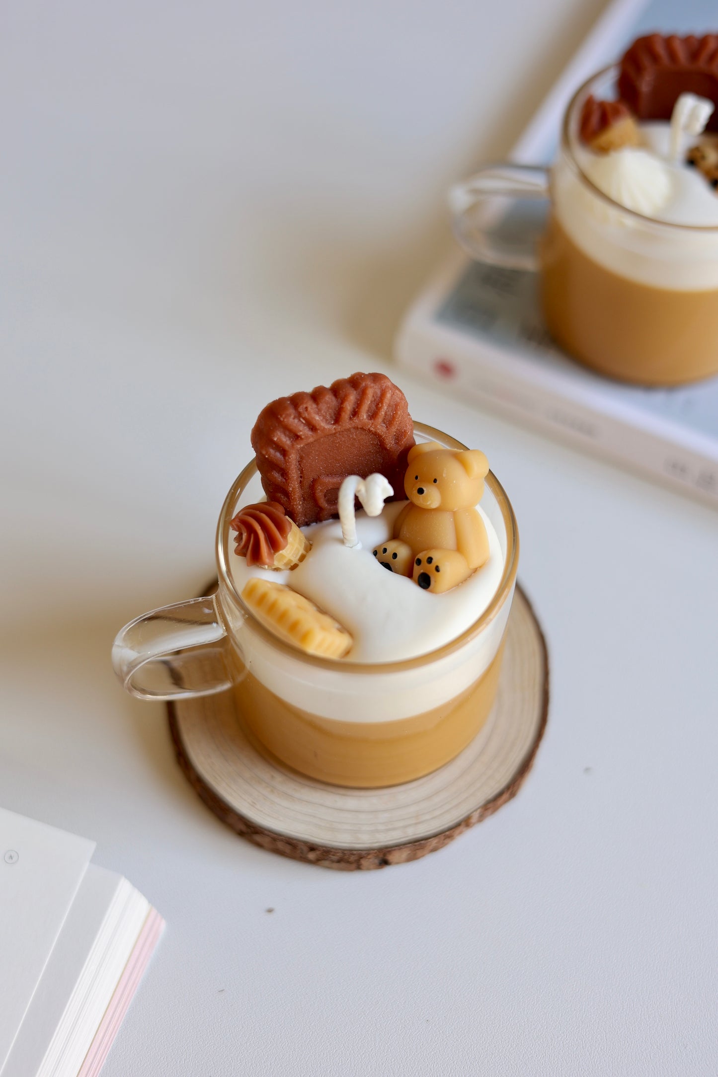 Coffee Mug Candle with Teddy Bear & Treats