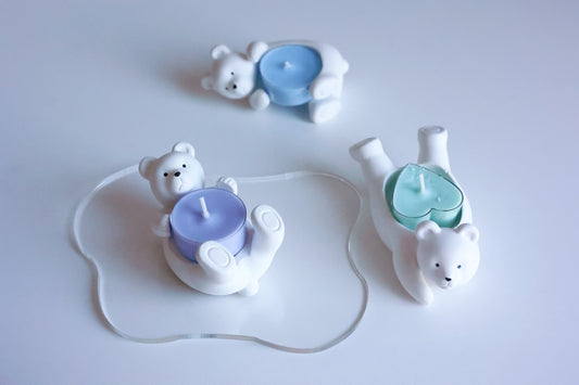 Tealight Candle Holder | Polar Bear Gift | Desk Decor | Unique Gift | Cute Candle Gift | Tablescape