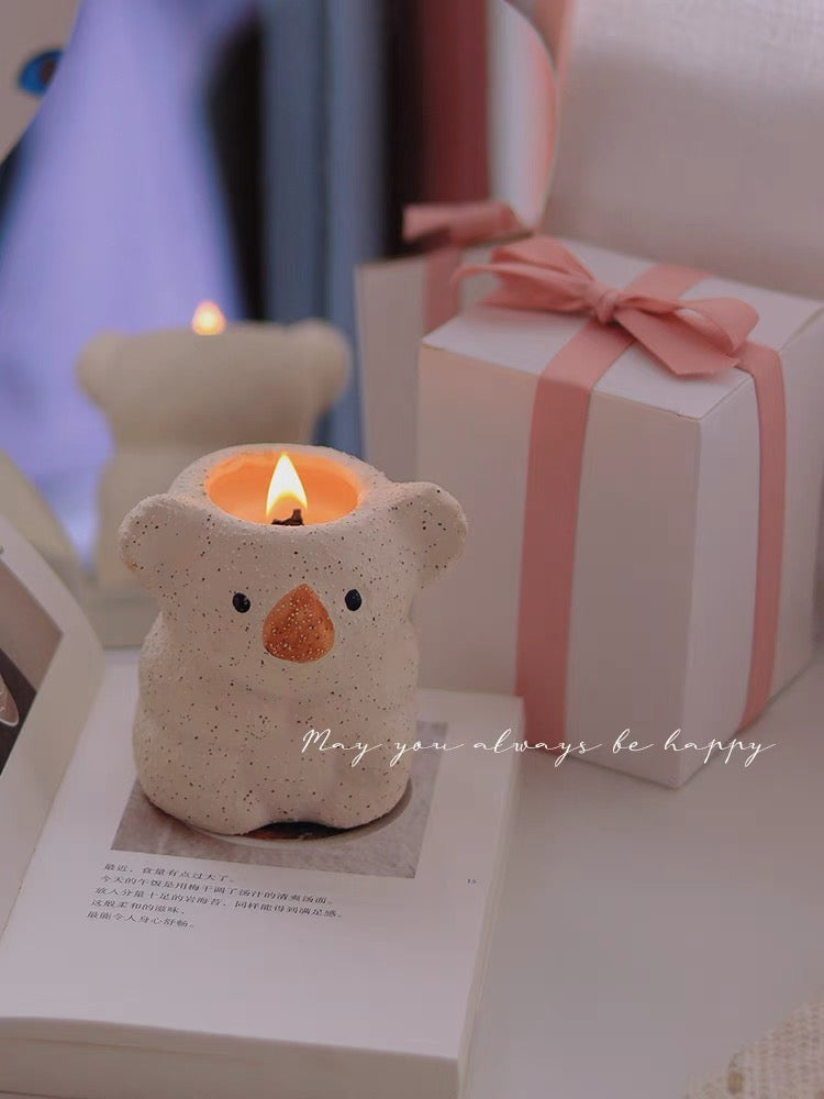 Koala Ceramic Candle with Wooden Wick