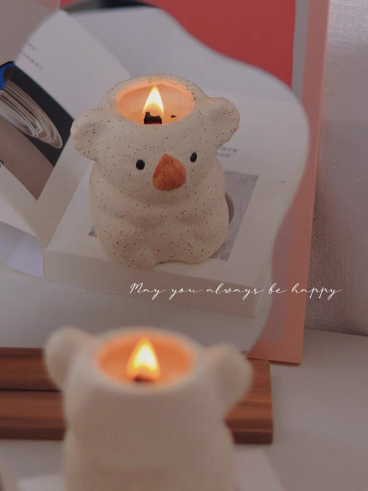 Koala Ceramic Candle with Wooden Wick