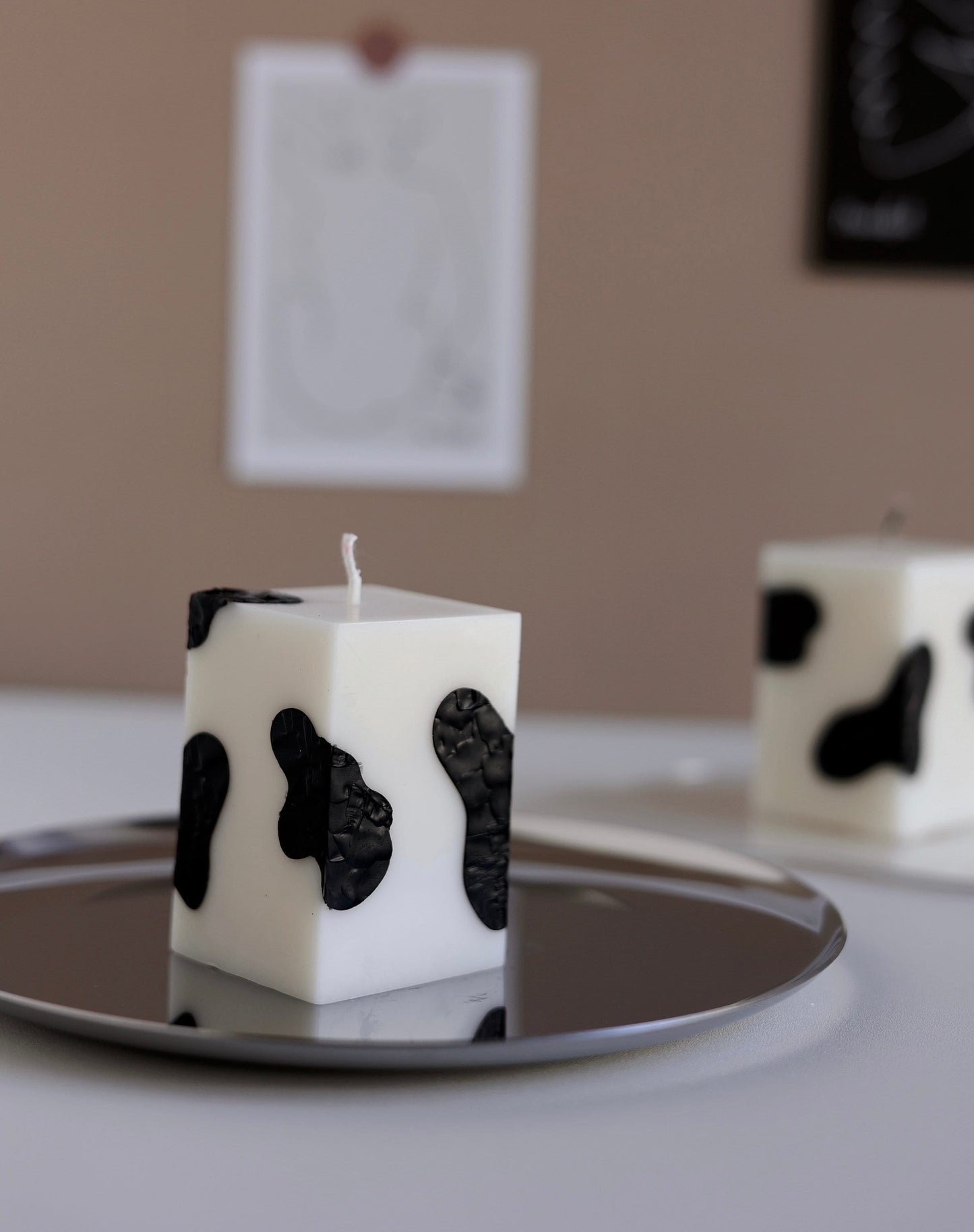 Cow Print Candles| Unique Candle| Scented Candle| Home Decor| Handmade Candle| Gift Idea