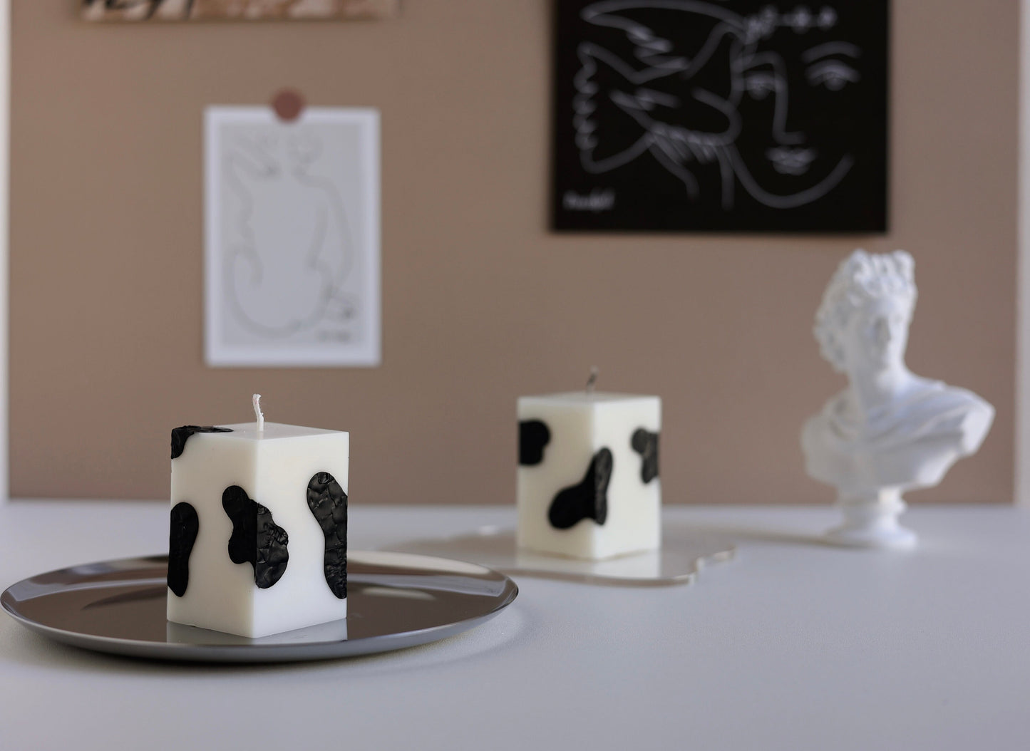 Cow Print Candles| Unique Candle| Scented Candle| Home Decor| Handmade Candle| Gift Idea