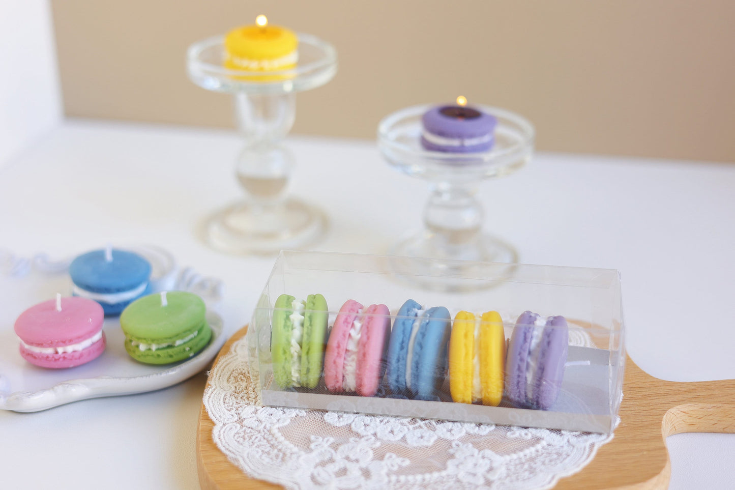 5pcs Macaron Candles Set | Dessert Candles | Candle Gift | Desk Decor | Unique Gift | Handmade Gift | Decorative Candle