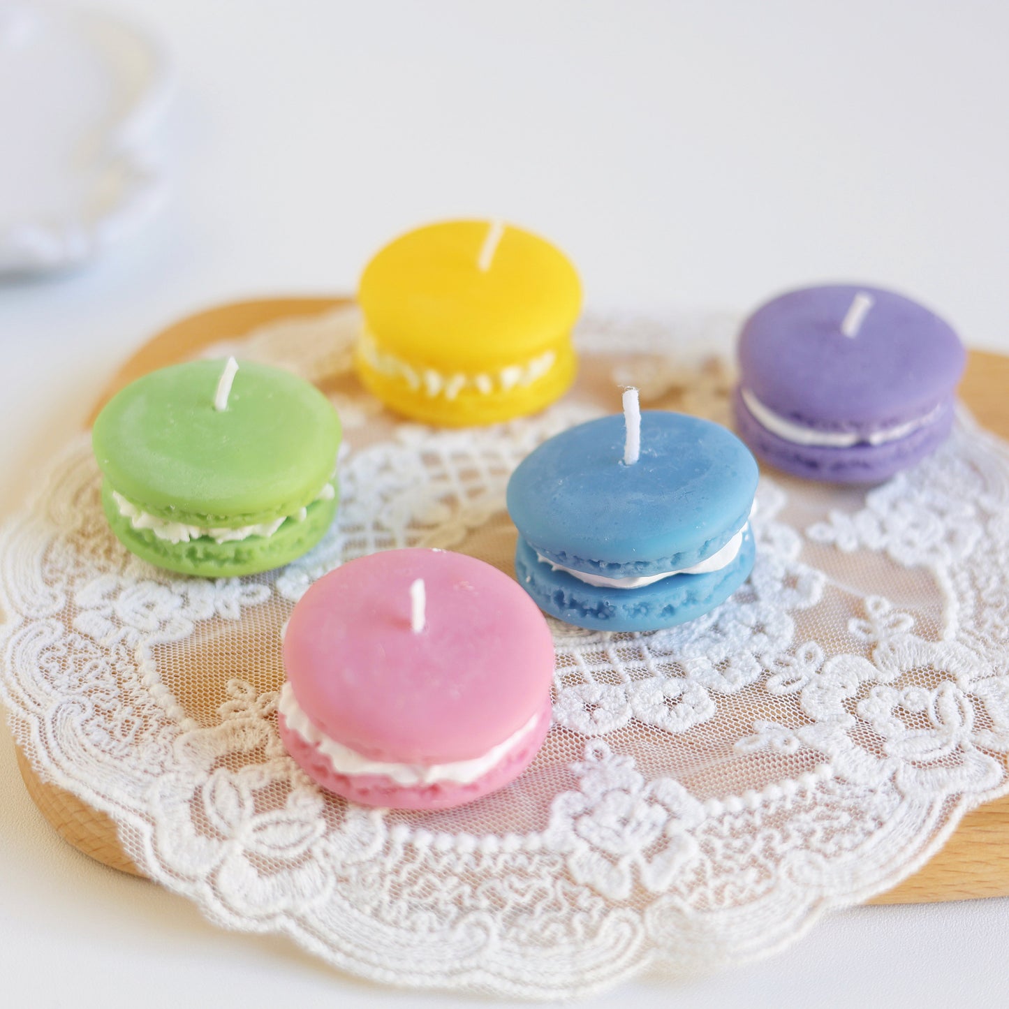 5pcs Macaron Candles Set | Dessert Candles | Candle Gift | Desk Decor | Unique Gift | Handmade Gift | Decorative Candle